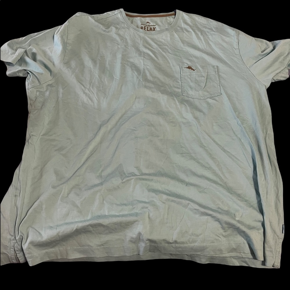 Tommy Bahama Relax T-Shirt 3Xl Baby Blue Mens Crew Neck Short Sleeve Pima Cotton